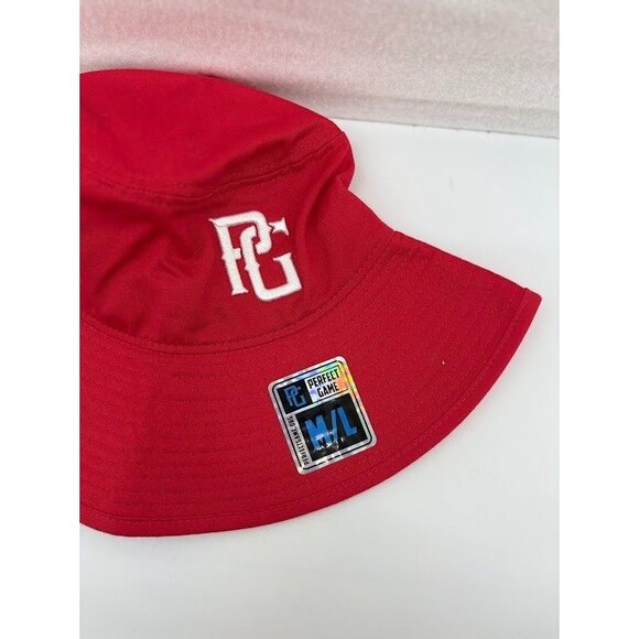 Perfect Game Baseball Red Bucket Hat Size M/L  NWT - Picture 2 of 4